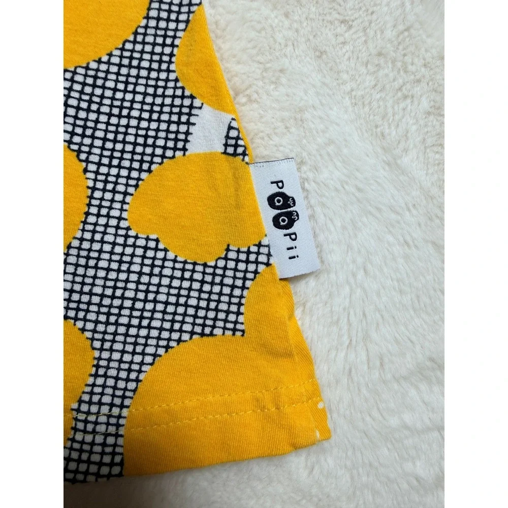 PaaPii Scandi-style Organic Cotton Floral Tank Dress Yellow Size 98/3Y